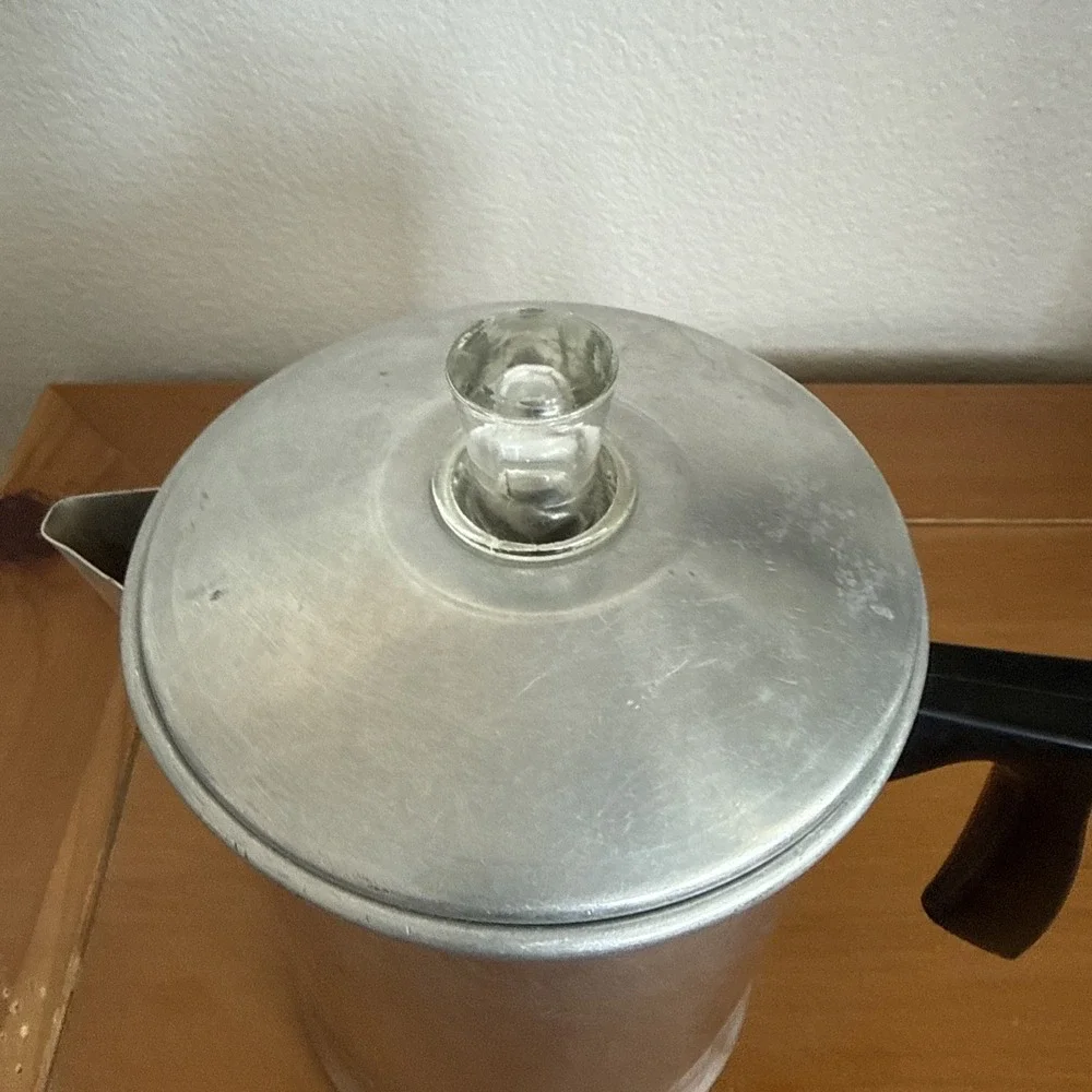 Vintage Chilton Ware Aluminum Drip Coffee Pot 9 Cup Stove Top Camping